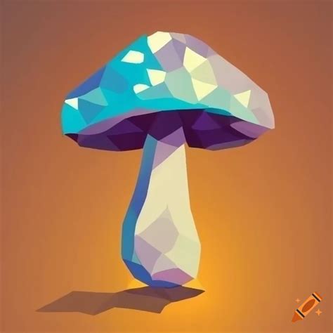 Low poly mushroom logo design