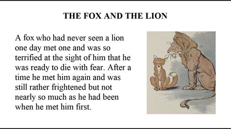 The Fox and the Lion Audiobook with Text | Aesop's Fables | Learn English - YouTube