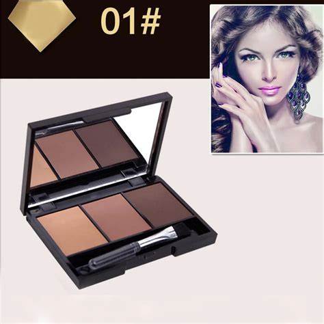 Special Eyebrow Kit 3 Color Eyebrow Powder With Eyebrow Brush Lasting Cosmetic-in Eye Shadow ...