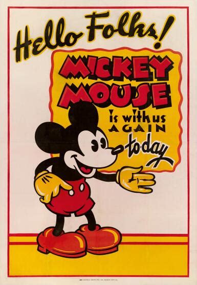 MICKEY MOUSE, c.1932, POSTER, US | Original Film Posters Online | Collectibles | Sotheby's