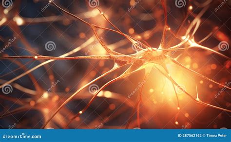 Macro Image of Nerves, Neurons Firing Microscope Stock Illustration ...