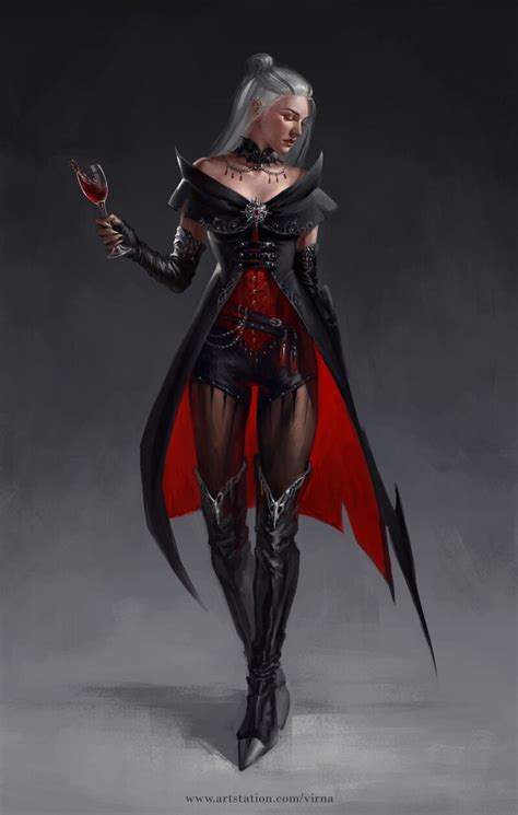 ArtStation - Vampire (study character), Ekaterina Mikhailova | Vampire clothes, Female vampire ...