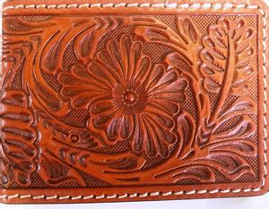 Western Natural Floral Leather Money Clip C415N – Wild West Living