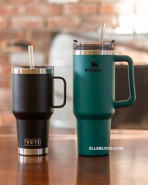 Comparison Review: Stanley 40oz Travel Tumbler vs Yeti Rambler 35oz Mug with Straw Lid - Elle Blogs