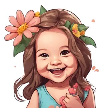 Baby Girl S Smiles And Blooms, Cute Baby Girl, Girl, Baby PNG Transparent Image and Clipart for ...