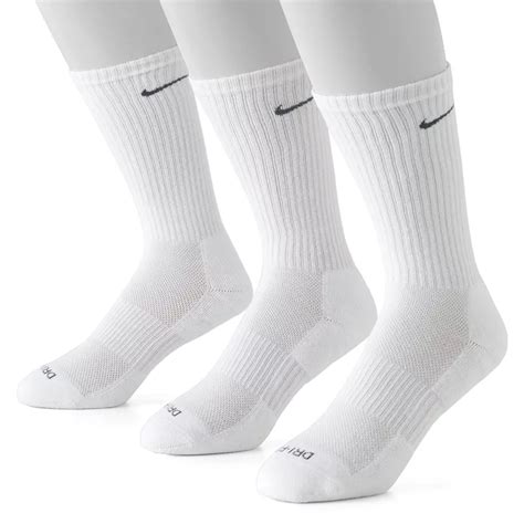 Men's Nike 3-pk. Dri-FIT Crew Socks, Size: 8-12, White | Shop Your Way: Online Shopping & Earn ...