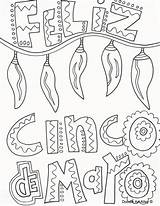 Cinco de Mayo Coloring Pages  DOODLE ART ALLEY sketch template