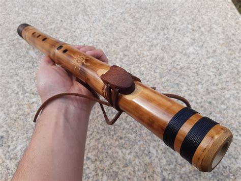 F # Native American Style bamboo flute. Pocket Ethnic flute. Rustic bamboo flute. Native ...