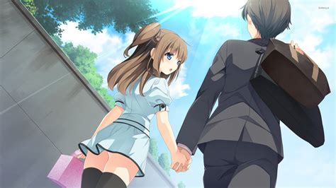 Couple holding hands wallpaper - Anime wallpapers - #41677