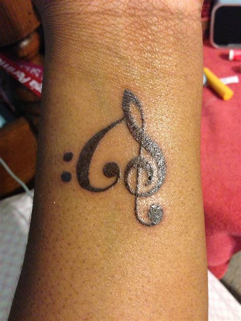 Treble Clef And Bass Clef Tattoo Petit Tatouages De Symbole Petit | My XXX Hot Girl