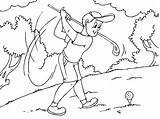 Golf coloring Page sketch template