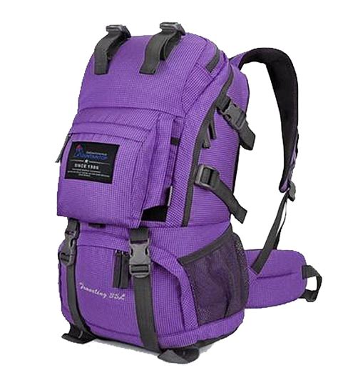 Mountaintop 35L Purple Waterproof Travel Backpack Daypack Outdoor Hiking Climbing Camping ...