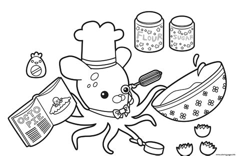 Baking With Professor Inkling Octonauts Coloring page Printable