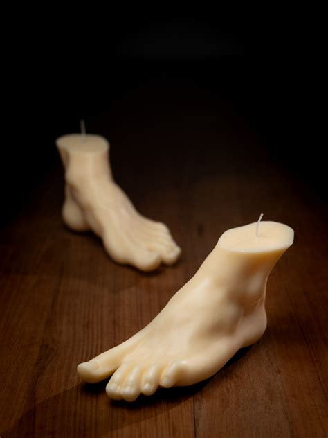 Foot Candle | RE-foundobjects Skeleton Decorations, Felt Decorations, Diy Halloween Decorations ...