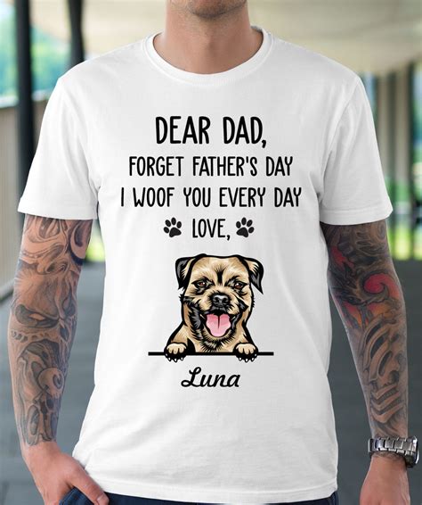 Father's Day Gift, I Woof You Every Day T Shirt, Personalized Dog Dad ...