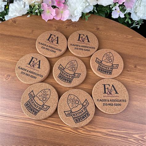 100 Pcs Custom Cork Coasters Coaster With Personalised Logo - Etsy