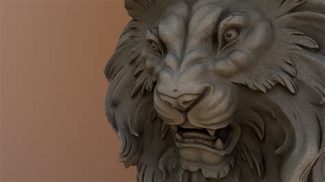 Michal Mierzejewski - Lion Head Sculpture