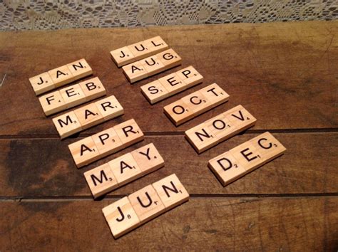 Months Of The Year Scrabble Tile Magnets Set Of Twelve | Etsy | Scrabble tiles, Scrabble, Months ...