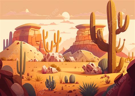 Autumn Desert Cartoon Background, Fall, Desert, Cartoon Background ...