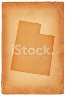 Utah State Map On Old Paper Background Stock Clipart | Royalty-Free ...