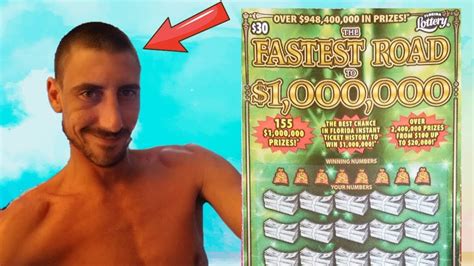 Guys I Did It!!!$30 Fastest Road to $1,000,000 Scratch Off Ticket |Florida Lottery - YouTube