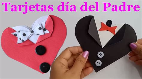 Tarjetas en Corazón Super fáciles para PAPÁ ♥ Día del Padre - YouTube