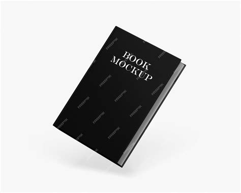 Premium PSD | A black book cover that says book mockup.