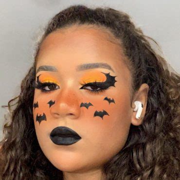 40+ Spooky Halloween Makeup Transformation Ideas : Bat Makeup Look