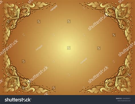 Thai Traditional Ancient Design Frame Border Stock Vector (Royalty Free) 1264283815