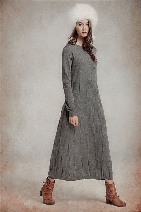 wool tunic dress in winter for women Extravagant creation for those who ...