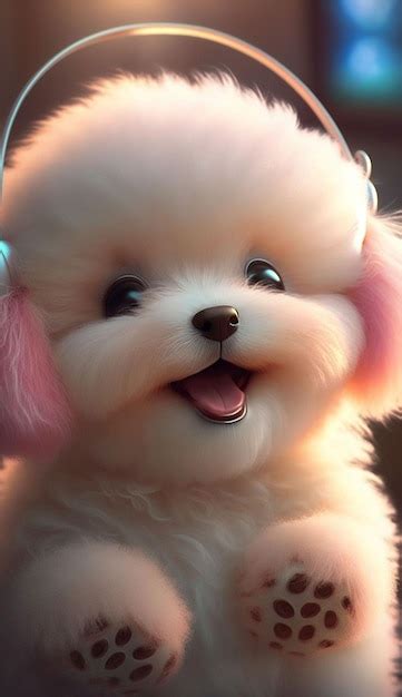 Premium Photo | A cute puppy with pink ears sits in a window.