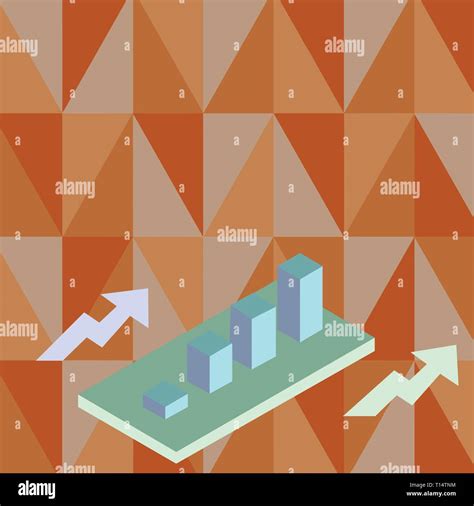 Colorido agrupado Gráfico de barras 3D diagrama en perspectiva con dos flechas copia Space ...
