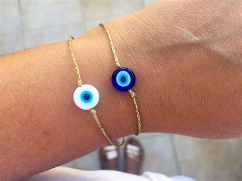 Greek evil eye bracelet gold Evil eye anklet Greek jewelry | Etsy