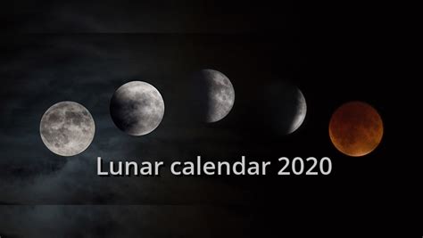 Lunar calendar 2020