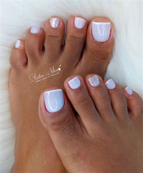 50 Best Wedding Toe Nails : White Tip Toe Nails 1 - Fab Mood | Wedding ...