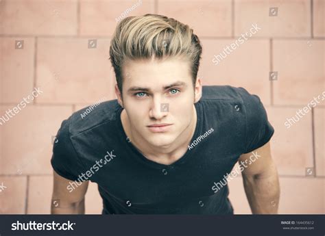 Attractive Blond Young Man Shot Above Stock Photo 164435612 | Shutterstock