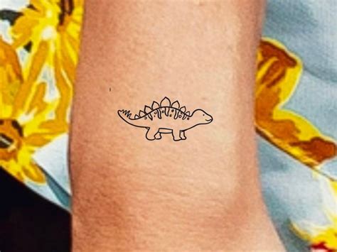Stegosaurus Outline Tattoo