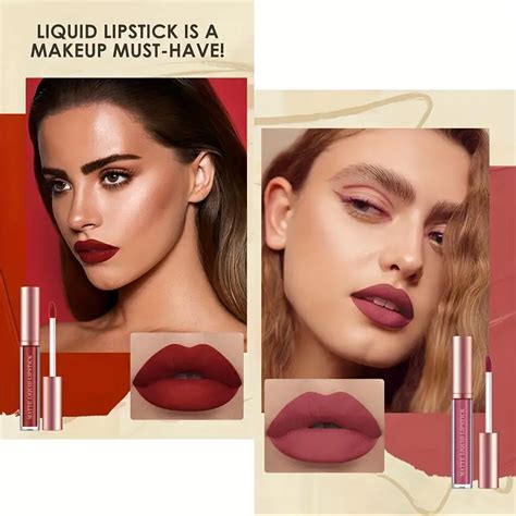 12 Matte Liquid Lipstick Lip Liner Set Velvet Nude Lip Gloss Valentines ...
