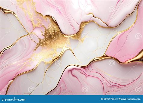 Swirl of Pink Gold Marble Abstract Background, Liquid Marble Design Abstract, Light Pink Azure ...