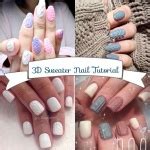 3D Cable Knit Sweater Nail Art Tutorial - Chic Nail Styles