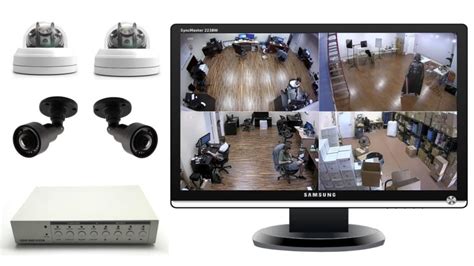 4 Security Camera with Monitor Systems for Live Video Display