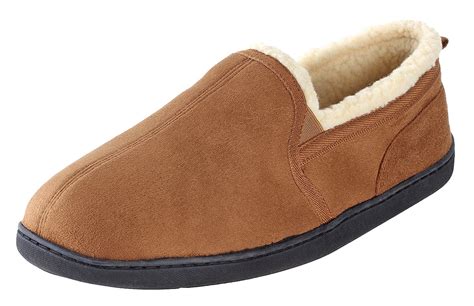 Urban Fox Dixon Suede Slippers Men I Rubber-Sole with Grips I Thickly ...