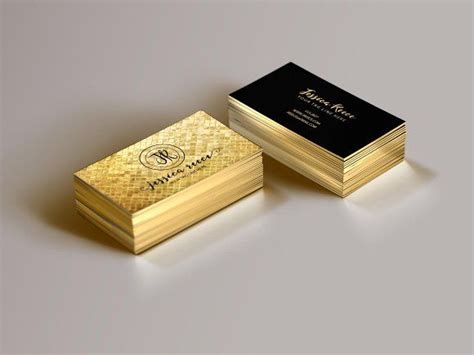 Gold Foil Business Card Template by oakstdesignstudio