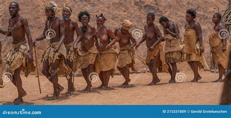 Damara People in Traditional Clothes Demonstrating Traditional Dance at the Damara Living Museum ...