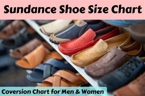 Sundance Shoe Size Chart for Kids, Men & Women