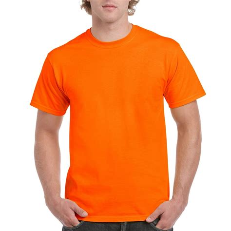 Gildan - Gildan Mens Ultra Cotton T-Shirt, XL, Safety Orange, XL ...