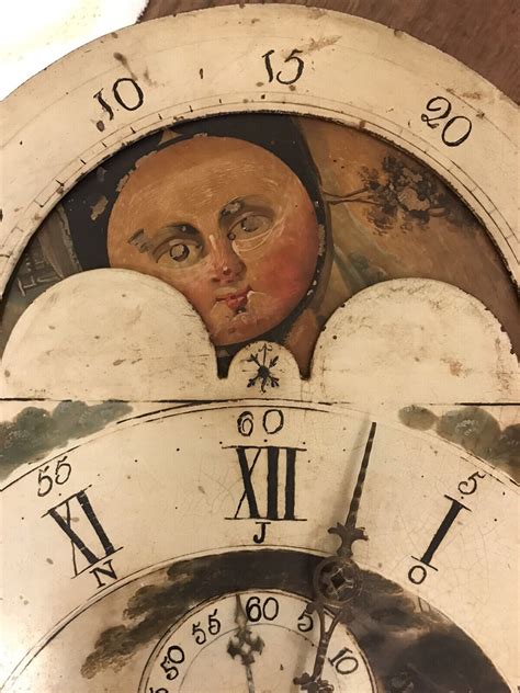 Antique 200 year old Moon clock. Wag On wall. | eBay