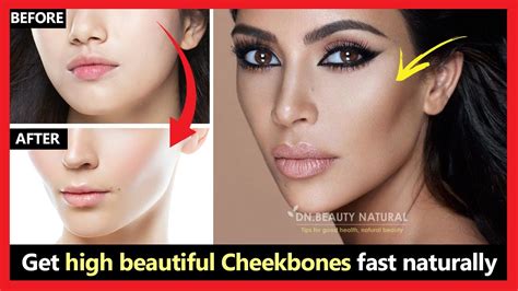 Fast result! How to get High Beautiful Cheekbones with Facial exercise & massage (Slim face ...