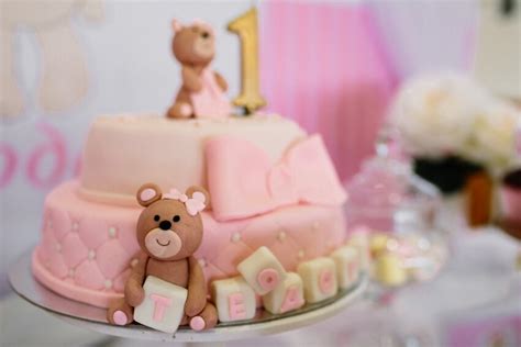 Free picture: cake, birthday cake, pinkish, teddy bear toy ...