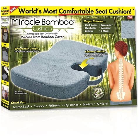 Miracle Bamboo Cushion Orthopedic Seat Cushion - Walmart.com